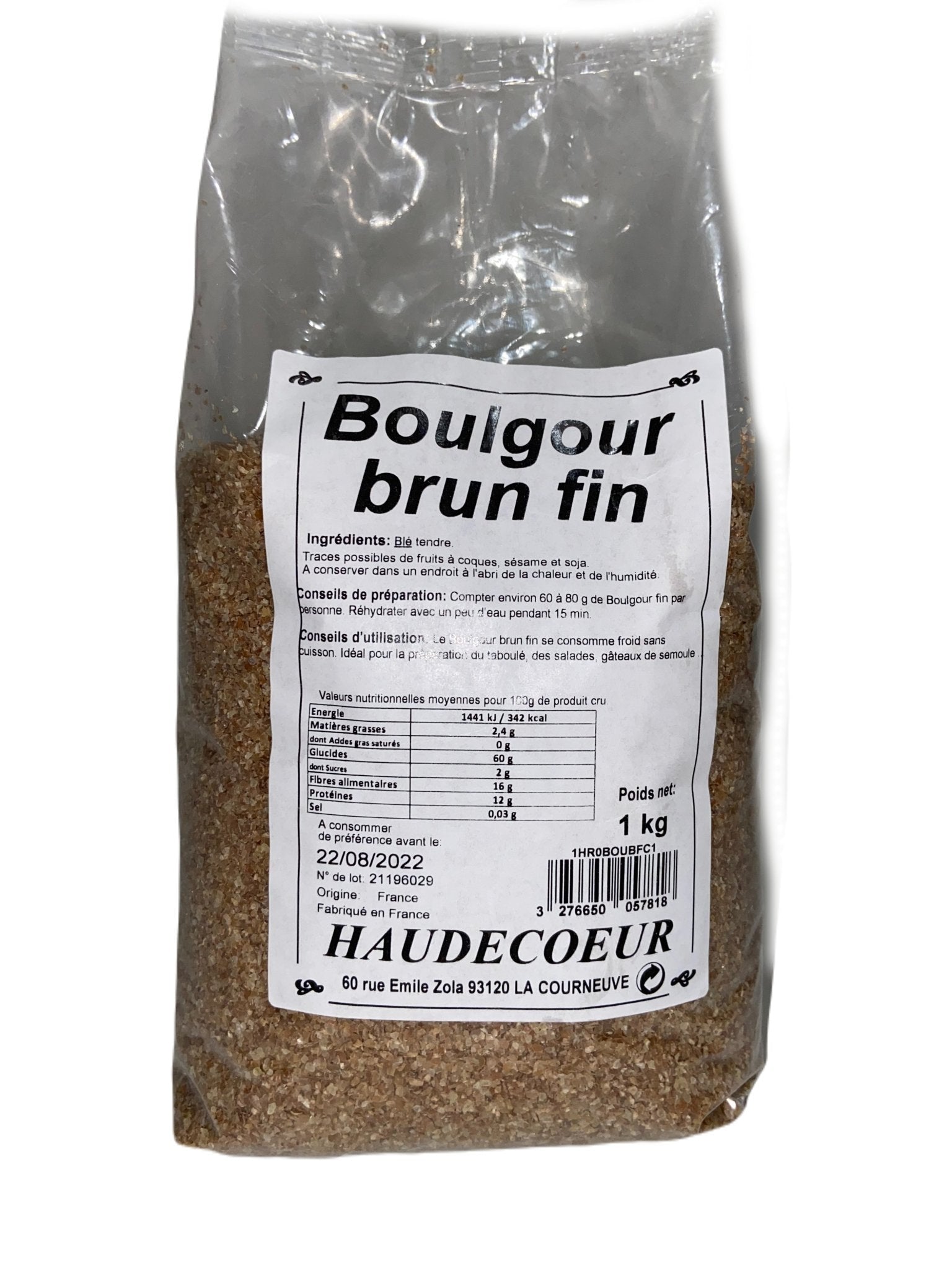 HAUDECOEUR - Boulgour brun fin ou gros